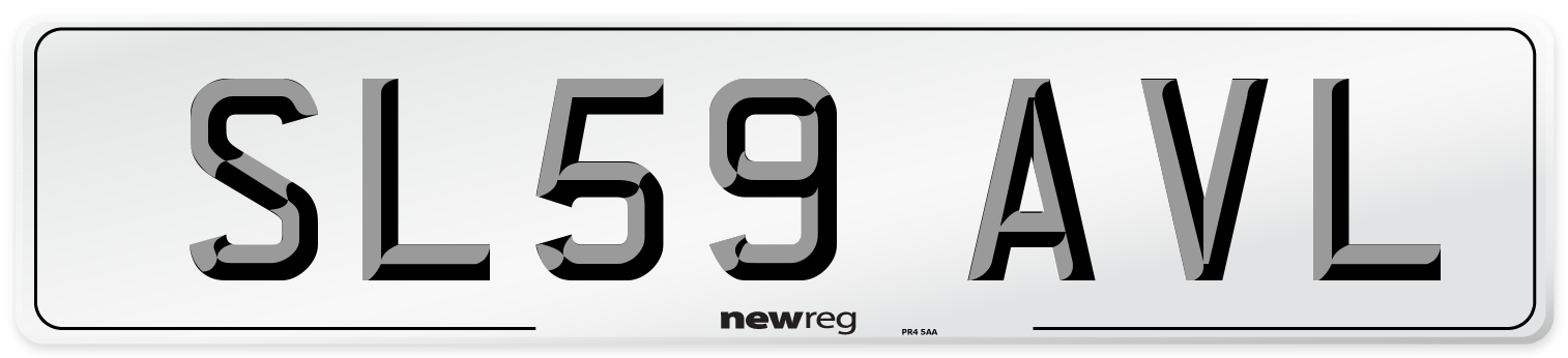 SL59 AVL Number Plate from New Reg